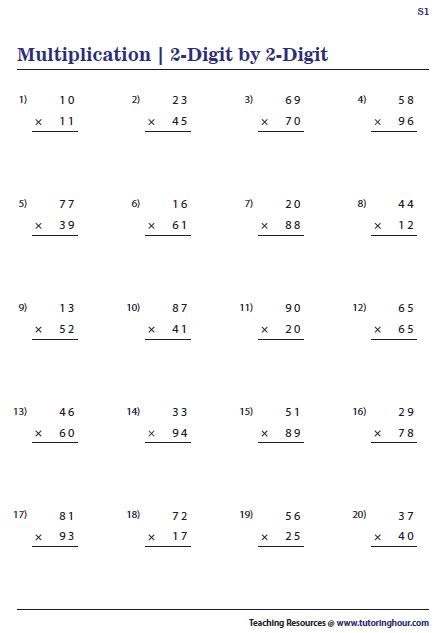 Multiplication By 2 Digits, 1 Digit Multiplication Worksheets, Box Method Multiplication, Partial Product Multiplication, Area Model Multiplication, Two Digit Multiplication, 2 Digit Multiplication, Third Grade Math Activities, Partial Products