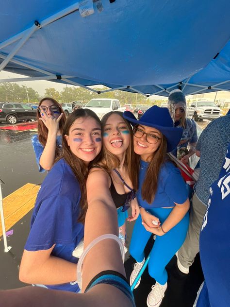 Blue Spirit Week Outfit, Intrams Outfit, Blue Out Football Game, Blue Out Football Game Outfit, Outfit Ideas Blue, Fb Games, Blue Spirit, Spirit Week Outfits, Homecoming Week