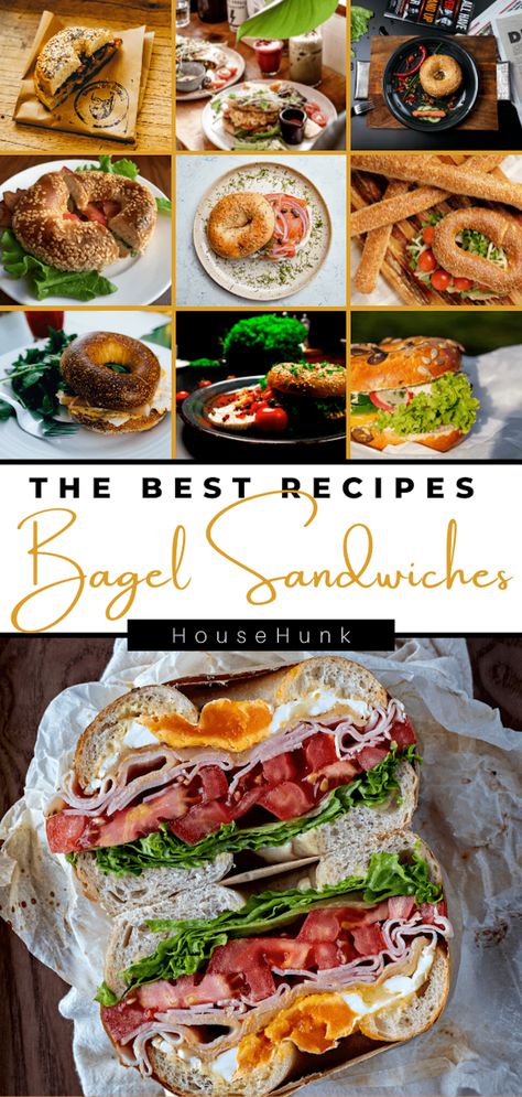 Open Faced Bagel Sandwich, Bagel Sandwiches Ideas, Bagel Sandwich Ideas Vegetarian, Jalapeno Bagel Sandwich, Dinner Bagel Recipes, Bagel Egg Sandwich Breakfast Recipes, Bagels Fillings, Asiago Bagel Sandwich, Lox Bagel Sandwich