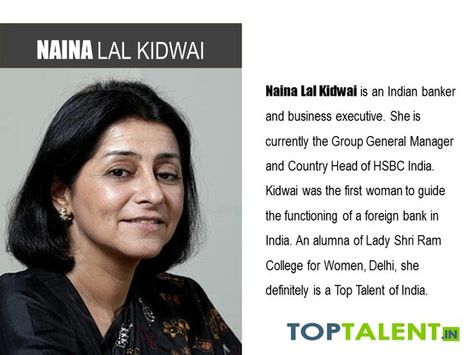 #Naina #Lal #Kidwai is an alumna of Lady Shri Ram College for Women, Delhi and surely a Top Talent of India. Lady Shri Ram College, Shri Ram, Bank Of India, Personalities, Ram, India, For Women, Quick Saves