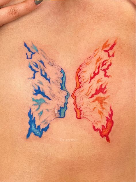 Fire Inspired Tattoo, Twin Tattoos, Flame Tattoos, Fire Tattoo, Red Ink Tattoos, Tatuaje A Color, Red Tattoos, Discreet Tattoos, Friend Tattoos