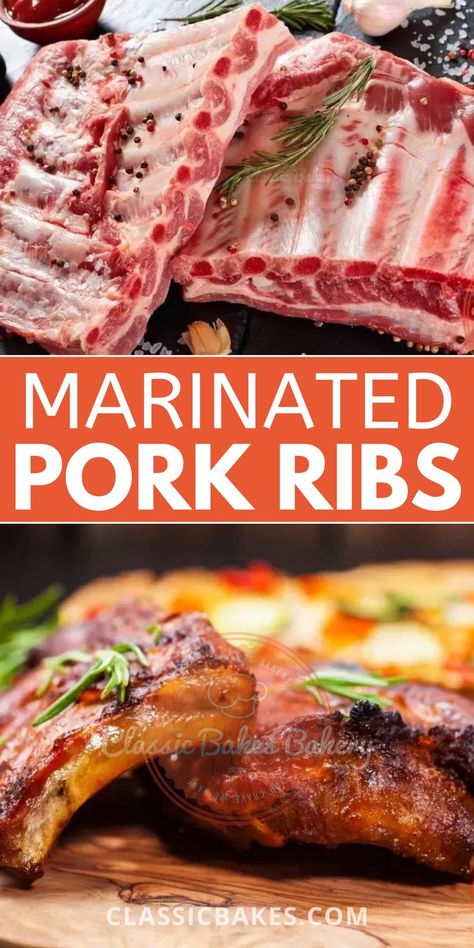 Marinated Pork Ribs Oven Baked, How To Tenderize Pork Ribs, Pork Spare Rib Marinade, Marinades For Pork Ribs, Marinated Ribs Oven, Marinate For Ribs, Spare Ribs Marinade Recipes, Marinade For Pork Ribs Grilling, Marinating Ribs Overnight