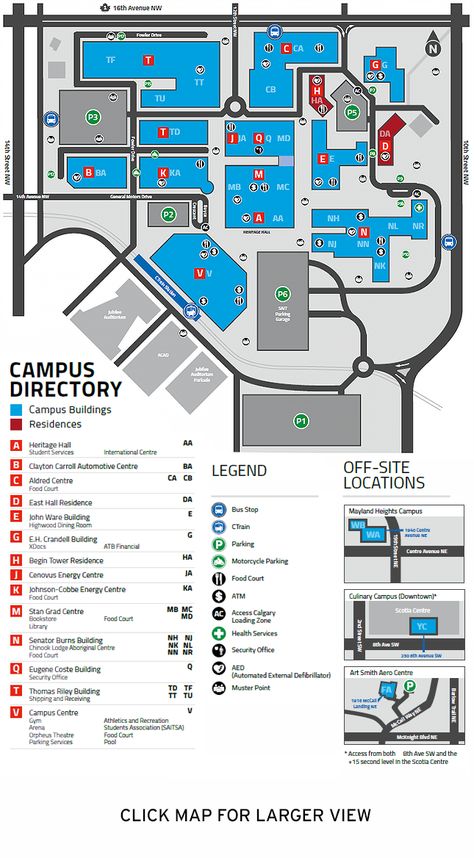 Campus Map of SAIT in Calgary, Alberta, Canada Campus Map Design, Campus Plan, Campus Design Masterplan, Wayfinding Map, Map Signage, College Campus Master Plan, University Campus Masterplan, Firefighter Photography, Photoshop Shortcut