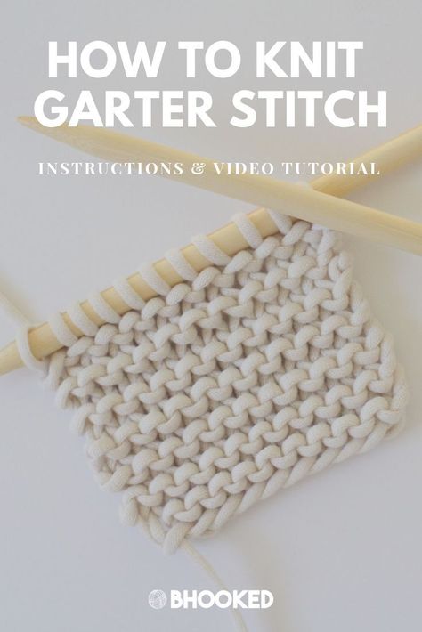 Learn how to knit the garter stitch with this easy to follow knitting tutorial. This stitch is perfect for beginners and should be on your list of stitches! Knit Garter Stitch, Easy Knit Baby Blanket, Garter Stitch Knitting, Beginner Knitting Patterns, Crochet Patterns Free Blanket, Learn How To Knit, Beginners Knitting, Knitting Videos, Knitting Supplies