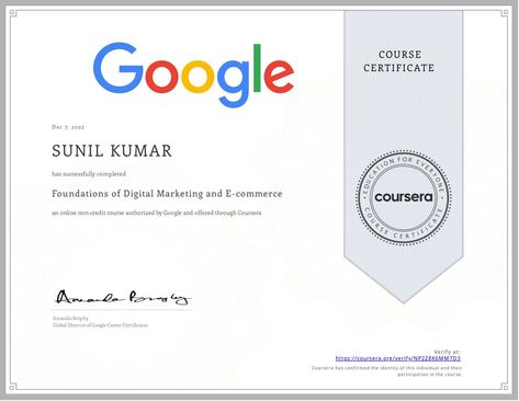 Foundations of Digital Marketing and E-commerce - Introduction to foundations of digital marketing and e-commerce - Week 1 | Coursera Coursera Certificate, Completion Certificate, Course Completion Certificate, Types Of Network, Learn Web Development, Digital Education, Top Universities, Marketing Courses, Risk Management