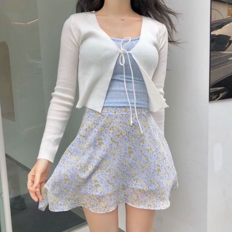 Cute Korean Outfits, Soft Girl Outfits, Korean Summer Outfits, Korean Fashion Outfits, Pastel Outfit, Tall Fashion, Korean Fashion Dress, Fashion Hacks, Fashion Korean