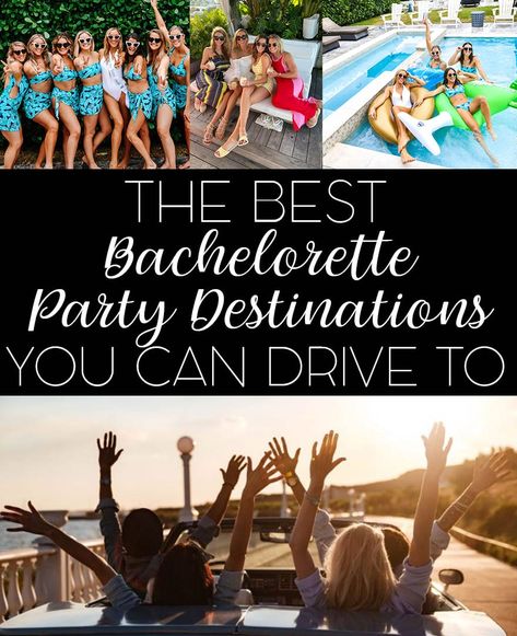 The top bachelorette party destinations you can drive to, from the West Coast & California, to the East Coast, Midwest and wherever you're located in the USA. West Coast Bachelorette Party, Midwest Bachelorette Party, Midwest Bachelorette Party Destinations, East Coast Bachelorette Destinations, East Coast Bachelorette Party, Top Bachelorette Destinations, Bachlorette Destinations, Best Bachelorette Party Locations, Bachelorette Location Ideas