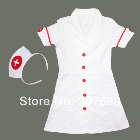 Diy Nurse Costume, Kids Nurse Costume, Nurses Uniform Modern, Doctor Fancy Dress, Halloween Costumes For School, Costumes For School, Doctor Uniform, Nurse Cosplay, Nurse Dress Uniform