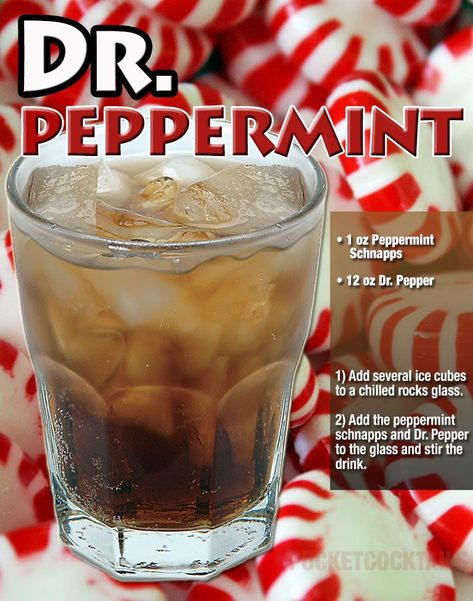 Peppermint Cocktail, Pocket Cocktails, Peppermint Schnapps, Bartender Drinks Recipes, Adult Beverages Recipes, Bartender Drinks, Alcholic Drinks, Cocktail Drinks Alcoholic, Party Drinks Alcohol