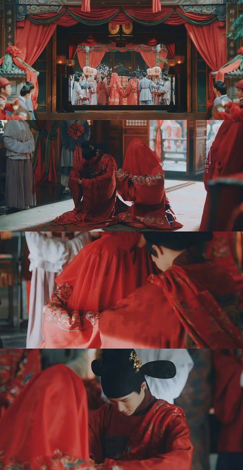 Wedding Dress Aesthetic Vintage, Ancient Chinese Aesthetic, Chinese Marriage, Red Chinese Wedding Dress, Vintage Hijab, Wedding Dress Aesthetic, Chinese Wedding Dress Traditional, Traditional Chinese Wedding, Chinese Aesthetic