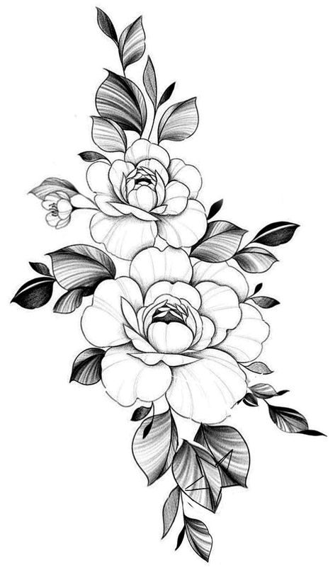 Flower Tattoo Drawings, Pyrography Patterns, Black Girls With Tattoos, Owl Tattoo Design, Sketch Tattoo Design, Old School Tattoo Designs, Tattoo Stencil Outline, Floral Tattoo Design, Tattoo Portfolio