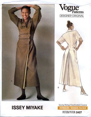 Draped Clothing, Issey Miyake Sewing Patterns, 1990s Vogue, Issey Miyake Dress, Miyake Dress, Sewing Patterns Vintage, Vogue Dress Patterns, Halter Evening Dress, Vogue Sewing