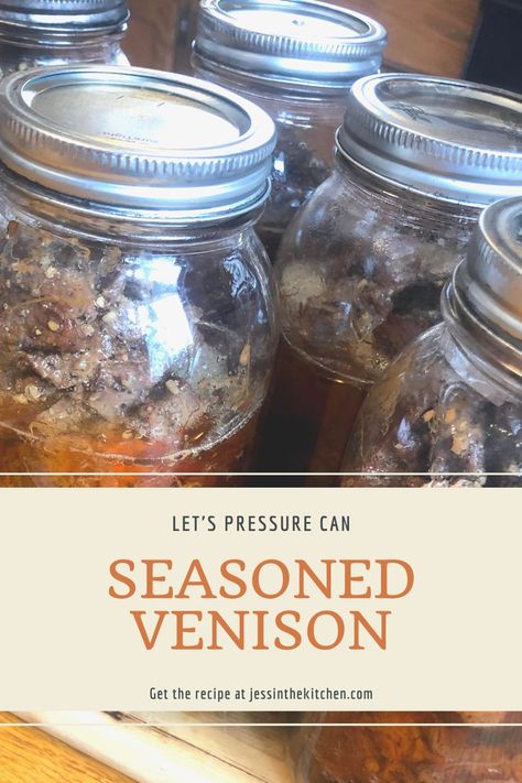 Deer Stew, Canning Venison, Canned Venison, Venison Stew, Canning Process, Ground Venison, Low Acid Recipes, Deer Meat Recipes, Deer Meat