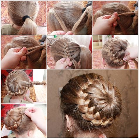 French Braid Buns, Diy Braids, Girls Hairstyles Braids, Girls Braids, Braided Bun, Different Hairstyles, French Braid, Bun Hairstyles, Pretty Hairstyles