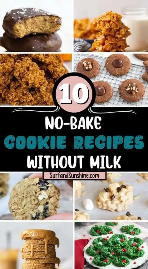 Dessert Recipes Without Milk, No Milk Cookies, No Bake Cookies No Milk, Desserts Without Milk, No Milk Desserts, No Bake Cookies Without Milk, Dessert Without Milk, No Bake Cookies Recipes, Dairy Free No Bake Cookies