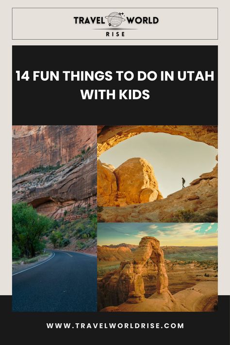 Planning a family trip to Utah? Discover 14 fun things to do in Utah with kids, from exploring national parks and hiking scenic trails to visiting interactive museums and amusement parks. Whether you're looking for outdoor adventures or educational experiences, these kid-friendly activities will ensure your family has an unforgettable time in Utah!#ThingsToDoInUtahWithKids #FamilyActivitiesUtah #FunFamilyAdventuresUtah #KidFriendlyUtah #UtahFamilyVacationIdeas #UtahOutdoorActivitiesForKids. Salt Lake City With Kids, Utah With Kids, Utah Summer, Things To Do In Utah, Utah Vacation, Temple Square, Utah Road Trip, National Park Photos, Utah Travel