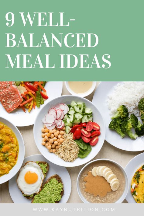 9 Well-Balanced Meal Ideas #balanced #meal #balancedmeal #healthy #recipes #mealplan #weightloss #carbohydrate #protein #fat #macronutrient #macros Well Balanced Diet Plan, Balanced Dinner Meals, Balanced Diet Meals, Simple Balanced Meals, Healthy Well Balanced Meals, Balanced Diet Recipes, Myplate Meal Ideas, Balanced Plate Meals Ideas, Balanced Dinner Ideas