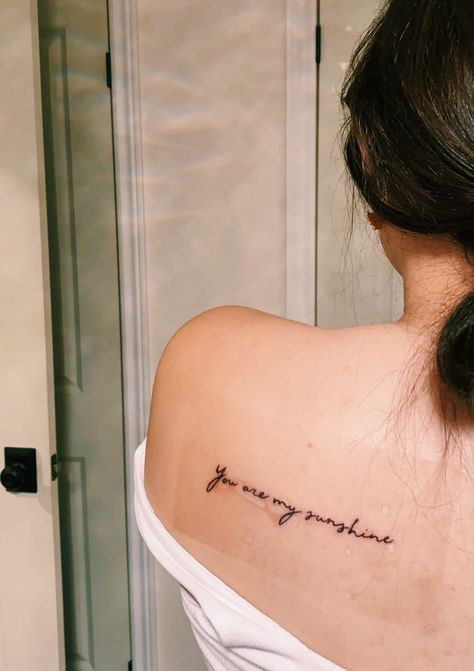 You Are My Sunshine My Only Sunshine Tattoo, Aunt Tattoo Ideas, You Are My Sunshine Tattoo, Lana Tattoo, My Sunshine Tattoo, Aunt Tattoo, Sunshine Tattoo, Meaning Tattoos, Basic Tattoos