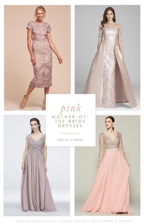 Blush, rose, mauve, and pink dresses for the Mother-of-the-Bride or Mother-of-the-Groom.  #motherofthebride #pinkwedding #weddings #motherofthebridedresses #blush #pink #weddingattire #weddingideas #weddingplanning #mobdresses #dresses #motherofthegroom #motherofthewedding #weddings Wedding Outfit For Mother, Pink Wedding Outfit, Mother Son Wedding Dance, Rose Gold Gown, Pink Mother Of The Bride, Best Blush, Dress For The Wedding, Mothers Gowns, Blush Pink Wedding