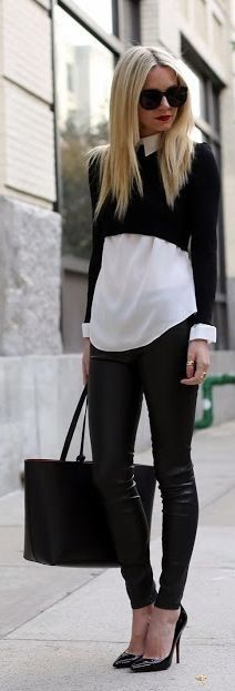 Black and white outfit A Woman, Black And White, White, Black