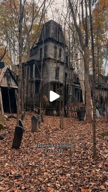 viv 🕸️ on Instagram: "Haunted Overload in Lee, NH @hauntedoverload 
is a beautiful picturesque self walk through haunted house (with no scare actors during the day)." Haunted Overload Nh, Haunted Overload, Haunted House Pictures, During The Day, Haunted House, New England, Bucket List, The Day, England