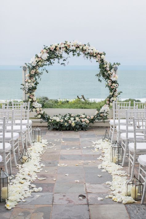 Want a floral arch with wow factor - why not go for a circular design to frame the incredible view. #WeddingGreenery #WeddingArch #WeddingFlowers #WeddingFlorals #WeddingDetails #WeddingDecor #WeddingInspiration Greenery Bouquet, Wedding Ceremony Arch, Eucalyptus Wedding, Ceremony Arch, Floral Arch, Wedding Ceremony Decorations, Wedding Event Planning, Greenery Wedding, Wedding Deco