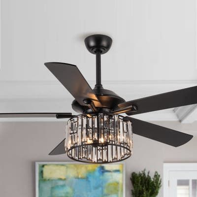 Ceiling Fan Motor, Chandelier Ceiling Fan, Crystal Ceiling Fan, Basement Living, Bronze Ceiling, Housing Ideas, Arizona House, Indoor Chandelier, Ceiling Fan Light Kit