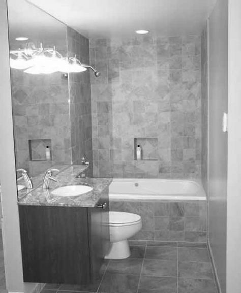 2019 Images Of Remodeled Small Bathrooms - Neutral Interior Paint Colors Check more at http://immigrantsthemovie.com/images-of-remodeled-small-bathrooms/ Small Bathroom With Tub, Small Grey Bathrooms, Home Depot Bathroom, Very Small Bathroom, Small Bathroom Tiles, Simple Bathroom Designs, Mold In Bathroom, Bathroom Remodel Cost, Small Bathroom Renovations