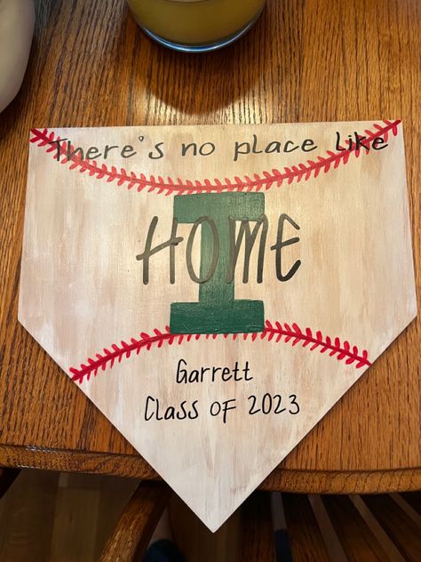 Wooden home plate gift idea for your favorite baseball player Baseball Plate, Placemat Diy, Baseball Home Plate, Plate Ideas, Home Plate, Plates Diy, Wooden Home, Planning Ideas, Baseball Players