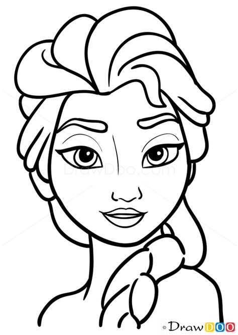 How to Draw Elsa Princess Outline, How To Draw Elsa, Elsa Cartoon, Procreate Designs, Elsa Drawing, Drawings To Trace, Frozen Drawings, Elsa Coloring, Elsa Coloring Pages