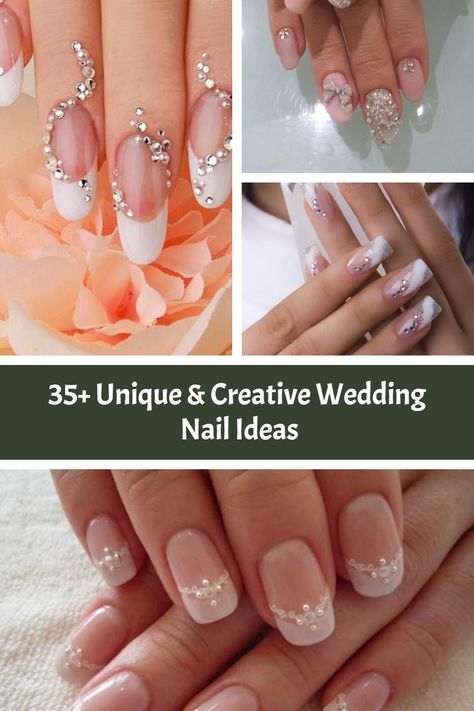 Wedding Nails For Grooms Mother, Wedding Nails Jewels, Wedding Nails For Bride Nail Art, Mother Of Groom Nail Designs, Wedding Nails For Bride Classy Bridal Short, Nails For Wedding Mother Of Bride, Wedding Gel Nails Brides, Wedding Nails For Bride 2024, Wedding Nails For Bride Classy Bridal Sparkle