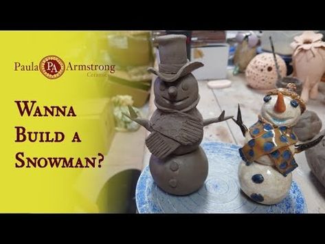 How to make a cute Snowman in clay using pinch pots - YouTube Snowman Pottery, Pottery Snowman, Pumpkin Snowmen, Make A Snowman, Build A Snowman, Pinch Pots, Cute Snowman, Pottery Ideas, Winter Theme