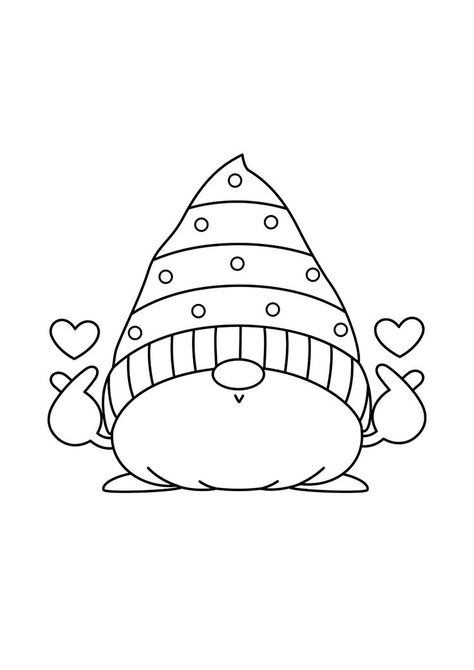 How To Draw A Gnome, Gnome Drawing Simple, Gnome Rocks, Xmas Doodles, Xmas Costumes, Easy Flower Drawings, 2023 Art, Gnomes Diy, Easy Flower