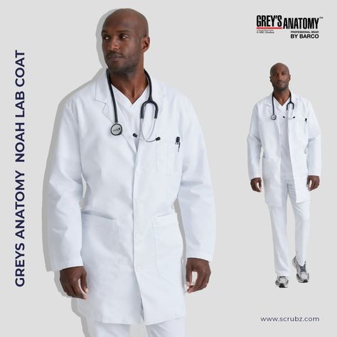 Upgrade your everyday with our men's Grey's Anatomy Classic lab coat. Crafted for comfort and functionality, available now at scrubz.com with free shipping! #LabCoat #GreyAnatomy #FreeShipping #oman #sharjah #ajman #dental #BDS #dubailife #dubai #hospitals #surgerylife #medicalmedium Medical Medium, Professional Wear, Dubai Life, Scrub Sets, Sharjah, Grey's Anatomy, Oman, Greys Anatomy, Scrubs