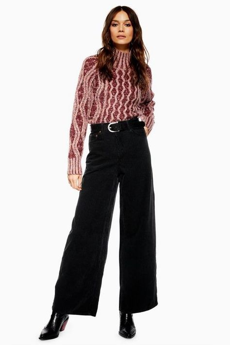 Fall Office Outfits, Corduroy Pants Outfit, Winter Pants Outfit, Waterproof Pants, Black Jeans Outfit, Mode Jeans, All Jeans, Topshop Outfit, Ladies Dress Design