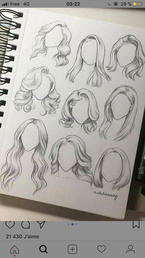 Hair Drawing Ideas, Easy Pencil Drawings, Drawing Ideas Inspiration, Some Drawings, Drawing Hands, Pencil Sketch Drawing, Drawing Hair, Seni 2d, Siluete Umane