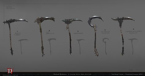 ArtStation - Diablo IV - Foul Reaper Scythe Reaper Scythe, Blizzard Entertainment, Game Art, It Works, Art