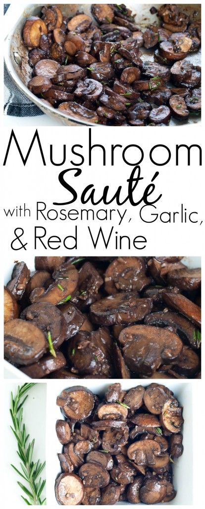 Red Wine Mushrooms, Cooking With Red Wine, Mushroom Side Dishes, Red Wine Recipe, Vegan Main Course, Rosemary Recipes, Vegan Holiday, Rosemary Garlic, Side Dish Recipes Easy