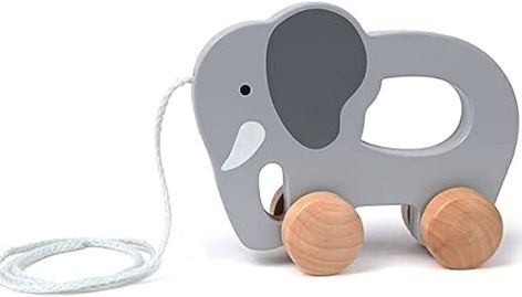 Wooden Push Toys, Hape Toys, Wooden Toys Diy, Pull Along Toys, Wooden Toys Plans, Push And Pull, Push Toys, Elephant Toy, Wooden Elephant