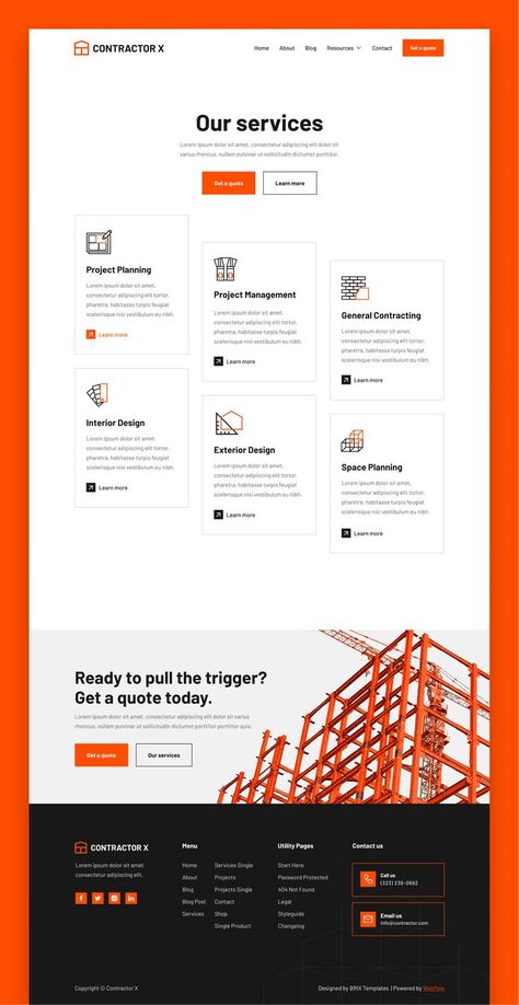 Construction HTML CSS Website Template Building Website Design, Contractor Website Design, Construction Company Website Design, Industrial Website Design, Architecture Website Design, Construction Website Design, Construction Social Media, Website Homepage Design, Construction Company Website