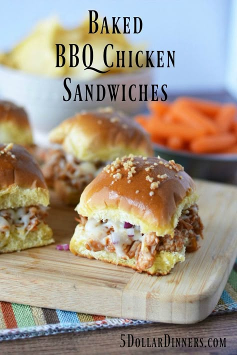 5 Dollar Dinners, Dollar Dinners, Bbq Chicken Sandwiches, Easy Delicious Dinner Recipes, Bbq Sliders, 5 Dinners, Recipes Using Rotisserie Chicken, Costco Chicken, Bbq Chicken Sandwich