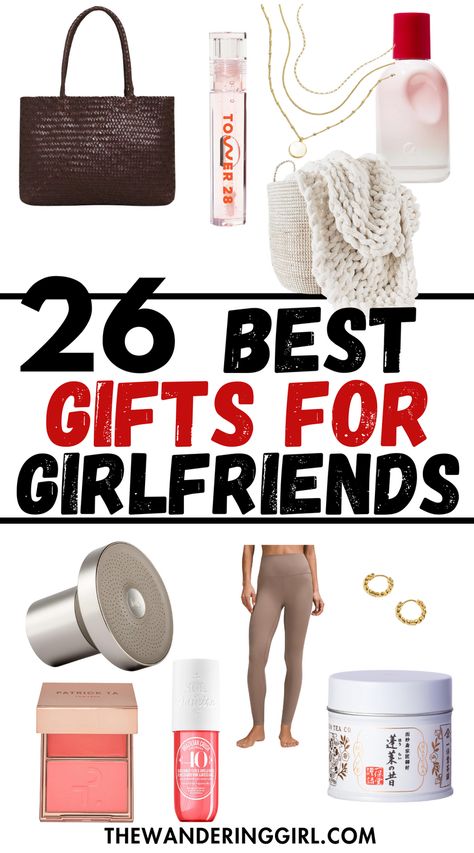 Save this pin 26+ amazing gifts for girlfriends!I If you want ideas on gift ideas for girlfriend birthday, Christmas gift ideas for girlfriend, gifts for girlfriend anniversary, and more cute gift ideas for girlfriend, this post is a must-read. Tap to learn exactly what to buy for your girlfriend! Best Christmas Gifts For Girlfriend, What To Get Girlfriend For Christmas, Christmas Ideas For Girlfriend, Bday Gifts For Girlfriend, Girlfriend Christmas Gifts Ideas, Gifts To Get Your Girlfriend, Best Girlfriend Gifts, Gift Ideas For Girlfriend Birthday