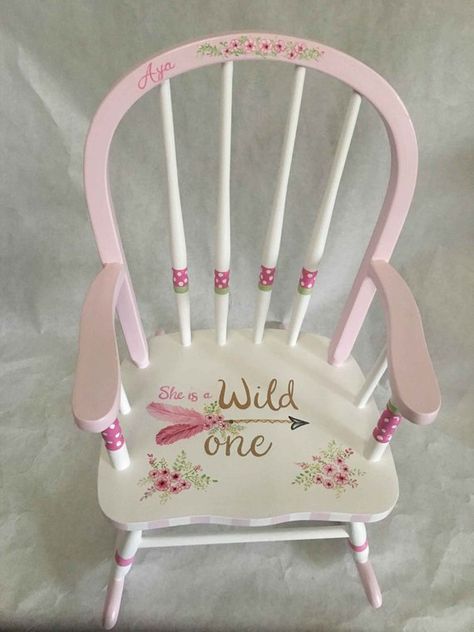 Kids Painted Furniture, Rocking Sofa, Painting Kids Furniture, Painted Rocking Chairs, Kids Bedroom Organization, Diy Kids Furniture, Kids Rocking Chair, Boho Chair, Sofa Chairs