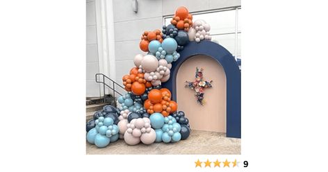 MOMOSHERO 178Pc Blue and Orange Balloons Arch Garland Kit,Dusty Dark Slate Blue/Baby Light Blue/Double Stuffed Orange/White Sand Balloon,Baby Shower Birthday Gender Reveal Easter Graduate Party Supply Gender Reveal Easter, Easter Gender Reveal, Graduate Party, Boy Baby Shower Centerpieces, Balloons Arch, Dark Slate Blue, Orange Balloons, Baby Light, Kids Gift Guide