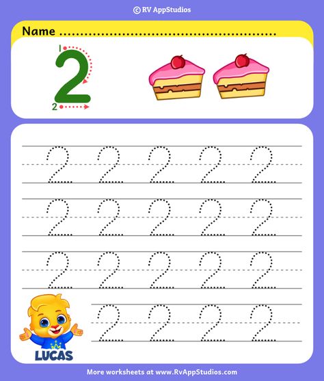 Number Tracing Printables Free, Number 2 Tracing, Trace Numbers, Learn Writing, Free Educational Apps, Educational Apps For Kids, Number Tracing, Kids Worksheets Printables, Tracing Worksheets