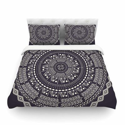 East Urban Home Swadesi Boho Mandala Illustration by Famenxt Featherweight Duvet Cover Size: Twin Duvet Covers Grey, Boho Style Bedding, Bohemian Style Bedding, Grey Pillow Shams, Mandala Illustration, Mandala Duvet Cover, Zipper Bedding, Bedding Duvet Covers, Cool Room Designs