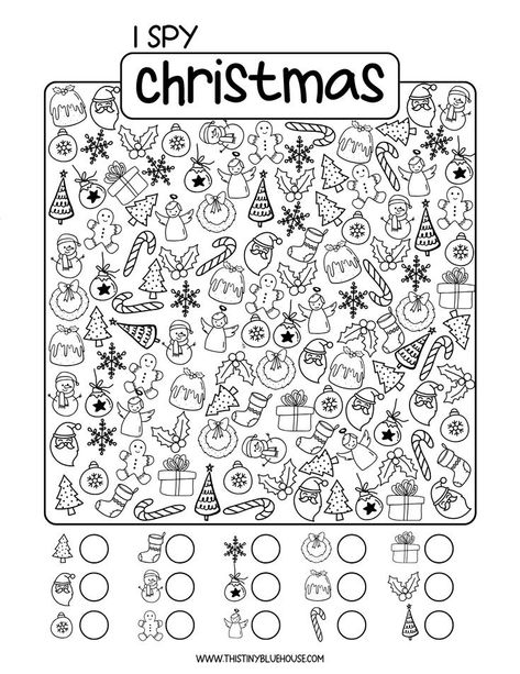 Fun Xmas Activities For Kids, Christmas Activity Printables Free, I Spy Christmas Printables For Kids Free, Christmas Activities For Kids Printable Free, Christmas I Spy Free Printable, Christmas Activity Pages For Kids, Kids Holiday Activities, Christmas Class Activities, Christmas Break Activities For Kids