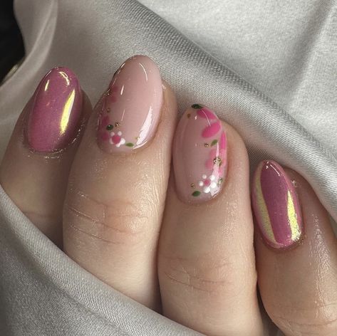 Short Mom Nails, Wildflower Nails, Unghie Nail Art, Nails Yellow, Hello Nails, Simple Gel Nails, Her Nails, Cute Gel Nails, Floral Nails