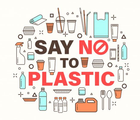 Say no to plastic illustration. Premium ... | Premium Vector #Freepik #vector #water #line #nature #shopping Plastic Illustration, Movie Ticket Wedding Invitations, School Animation, Isometric Shapes, Vintage Wedding Invitation Cards, Change Art, Boarding Pass Wedding Invitation, Say No To Plastic, Passport Wedding Invitations