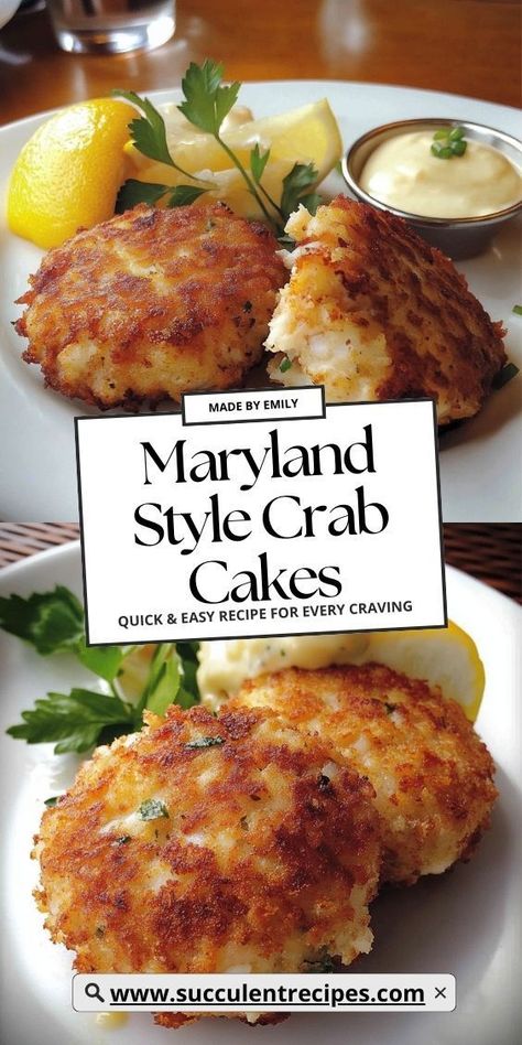 Savor the taste of Authentic Maryland Style Crab Cakes, made with fresh lump crab meat and a blend of seasonings! These cakes are golden brown on the outside and bursting with flavor on the inside, perfect for any seafood lover. Lump Crab Recipes, Lump Crab Meat Recipes, Maryland Style Crab Cakes, Perfect Roast Turkey, Crab Cakes Recipe, Lump Crab Meat, Lump Crab Cakes, Maryland Crab Cakes, Crab Meat Recipes